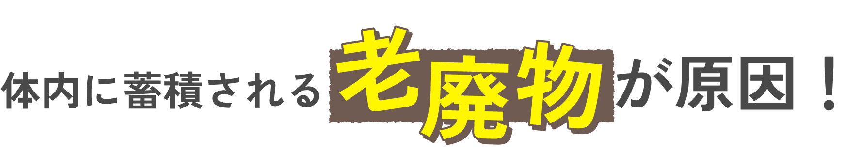 体内に蓄積される老廃物が原因